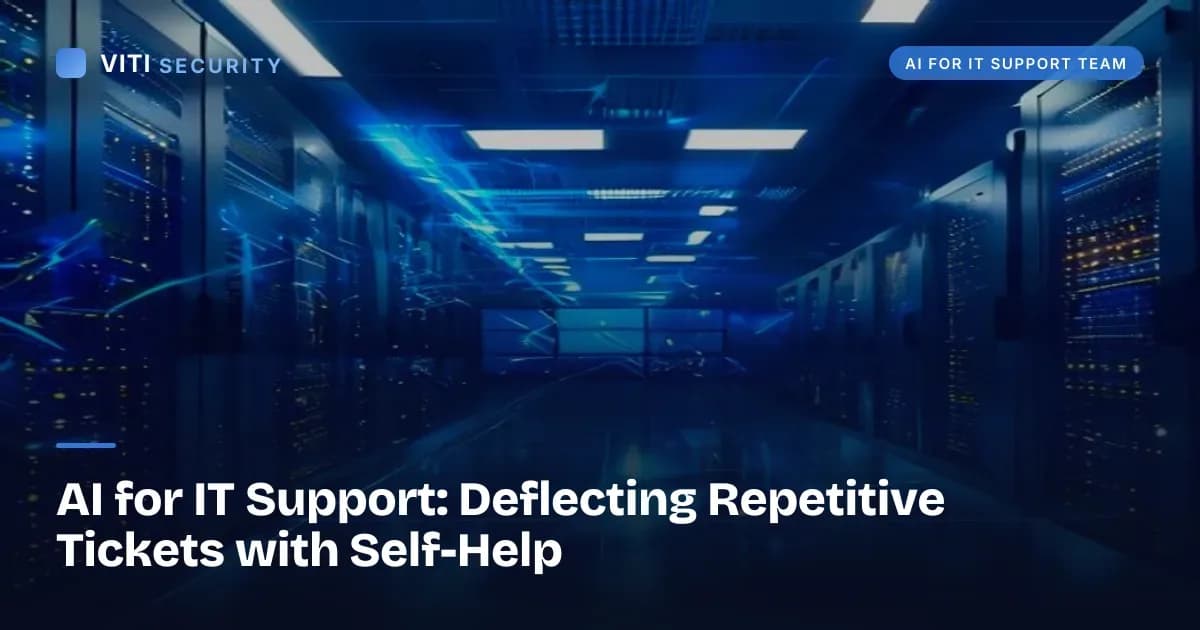AI for IT Support: Deflecting Repetitive Tickets with Self-Help - VITI Security