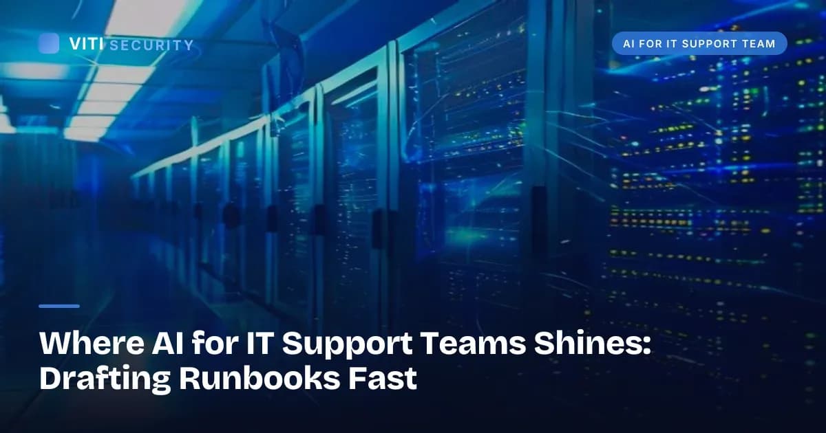 Where AI for IT Support Teams Shines: Drafting Runbooks Fast - VITI Security