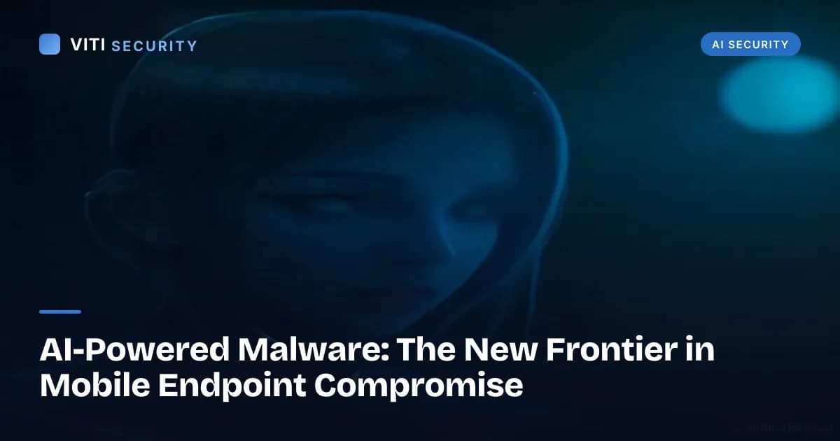 AI-Powered Malware: The New Frontier in Mobile Endpoint Compromise - VITI Security