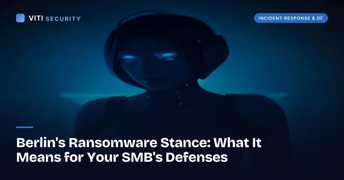 Berlin's Ransomware Stance: What It Means for Your SMB's Defenses - VITI Security
