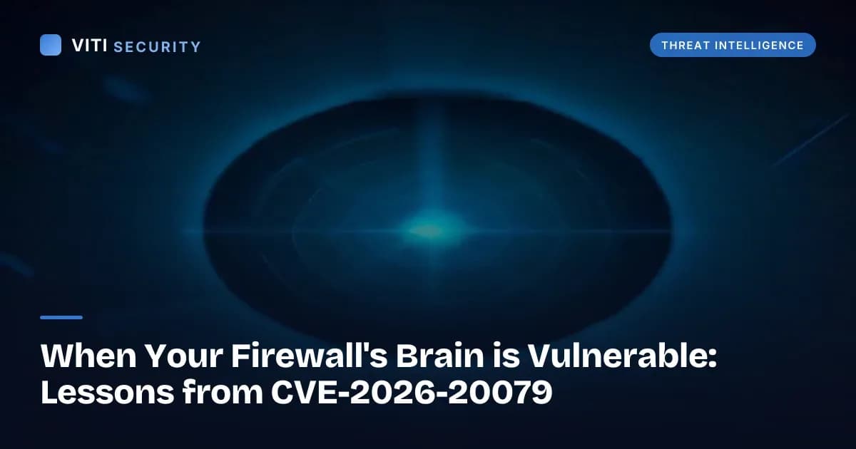When Your Firewall's Brain is Vulnerable: Lessons from CVE-2026-20079 - VITI Security