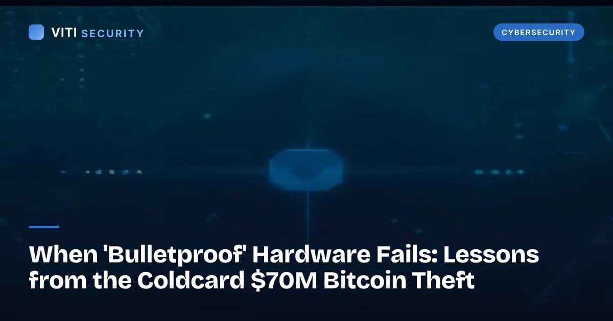 When 'Bulletproof' Hardware Fails: Lessons from the Coldcard $70M Bitcoin Theft - VITI Security