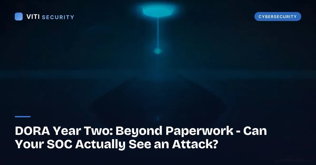 DORA Year Two: Beyond Paperwork - Can Your SOC Actually See an Attack? - VITI Security
