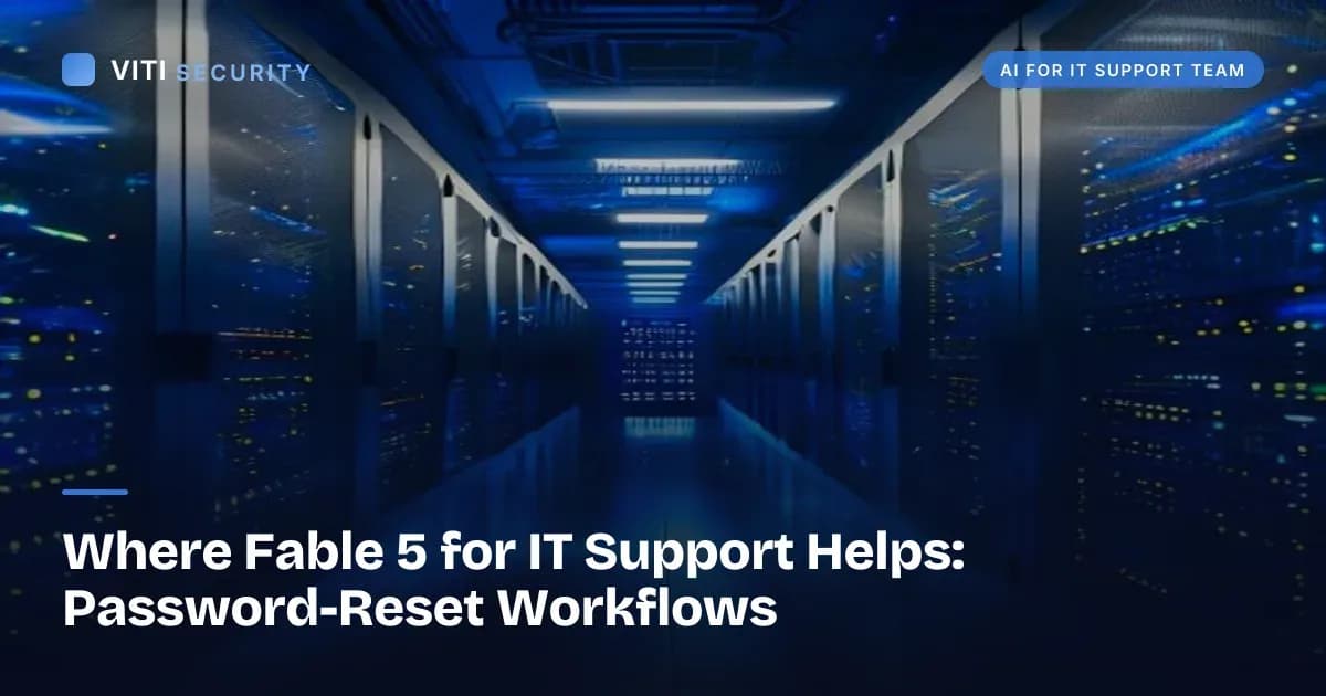 Where Fable 5 for IT Support Helps: Password-Reset Workflows - VITI Security