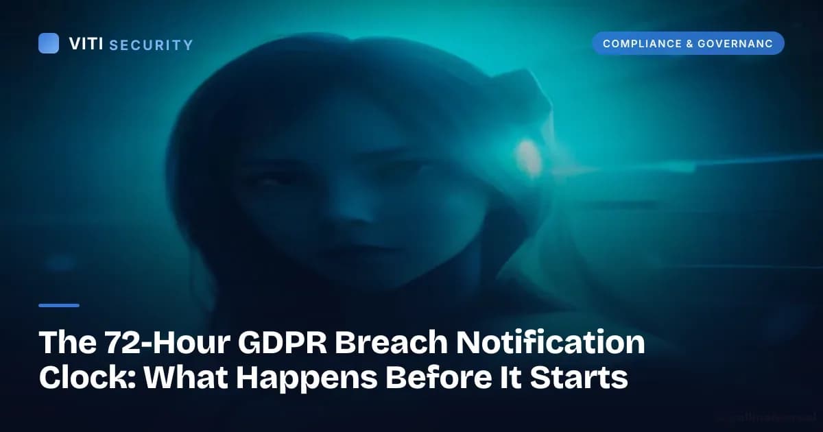 The 72-Hour GDPR Breach Notification Clock: What Happens Before It Starts - VITI Security