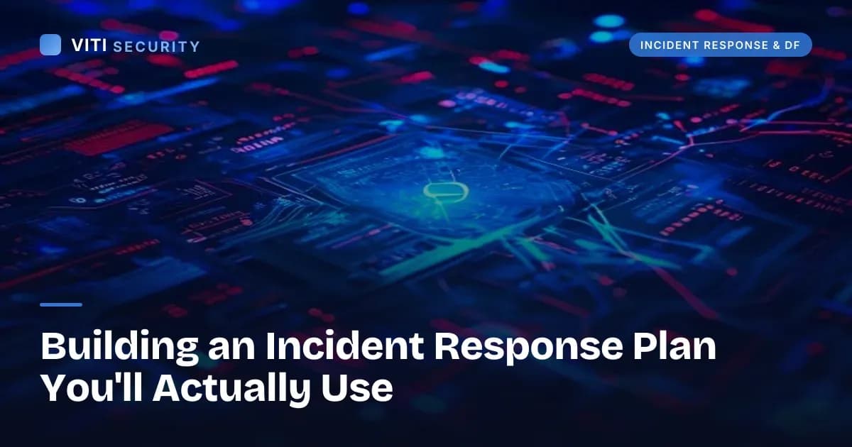 Building an Incident Response Plan You'll Actually Use - VITI Security