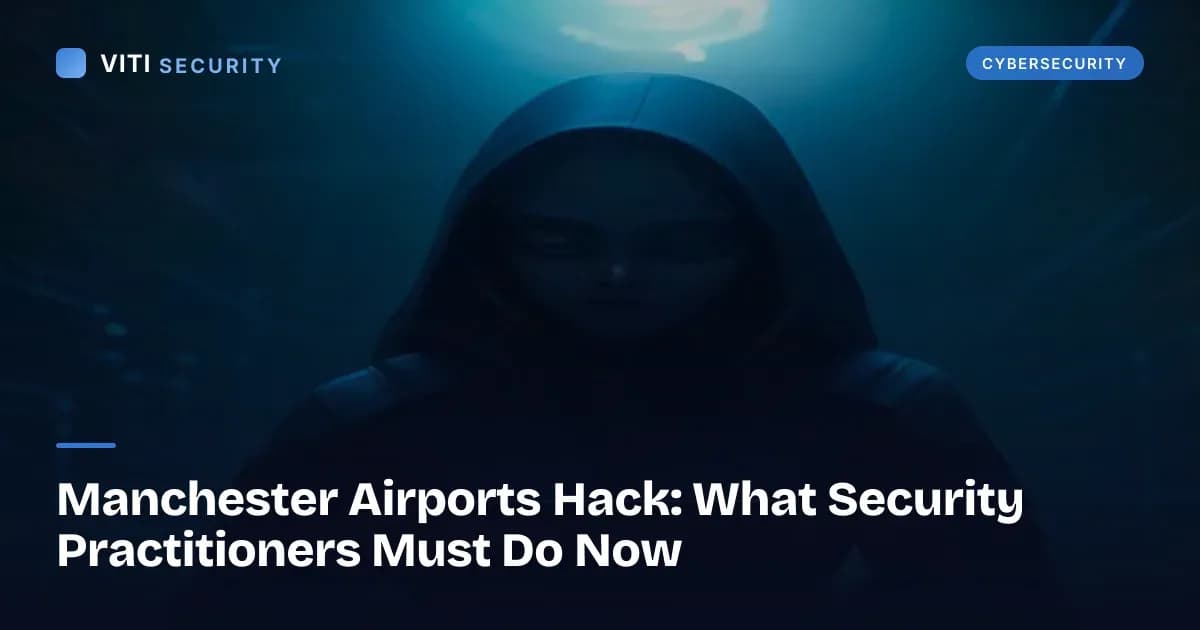 Manchester Airports Hack: What Security Practitioners Must Do Now - VITI Security