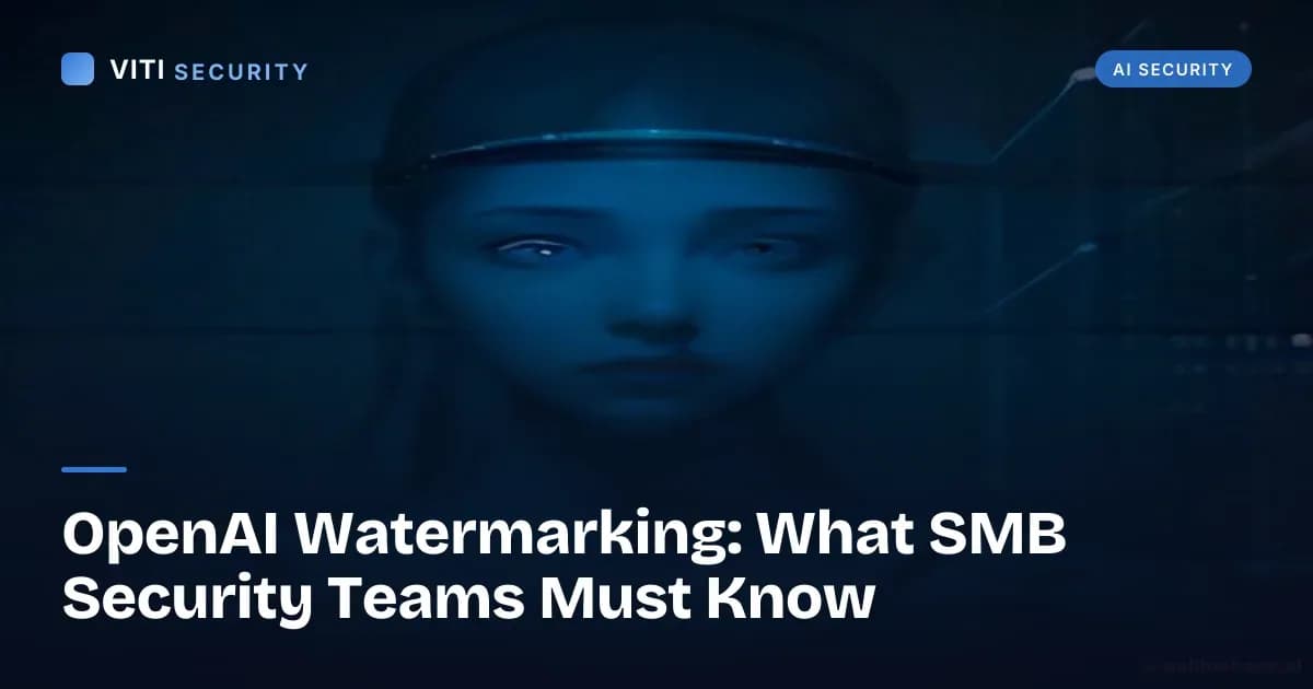 OpenAI Watermarking: What SMB Security Teams Must Know - VITI Security