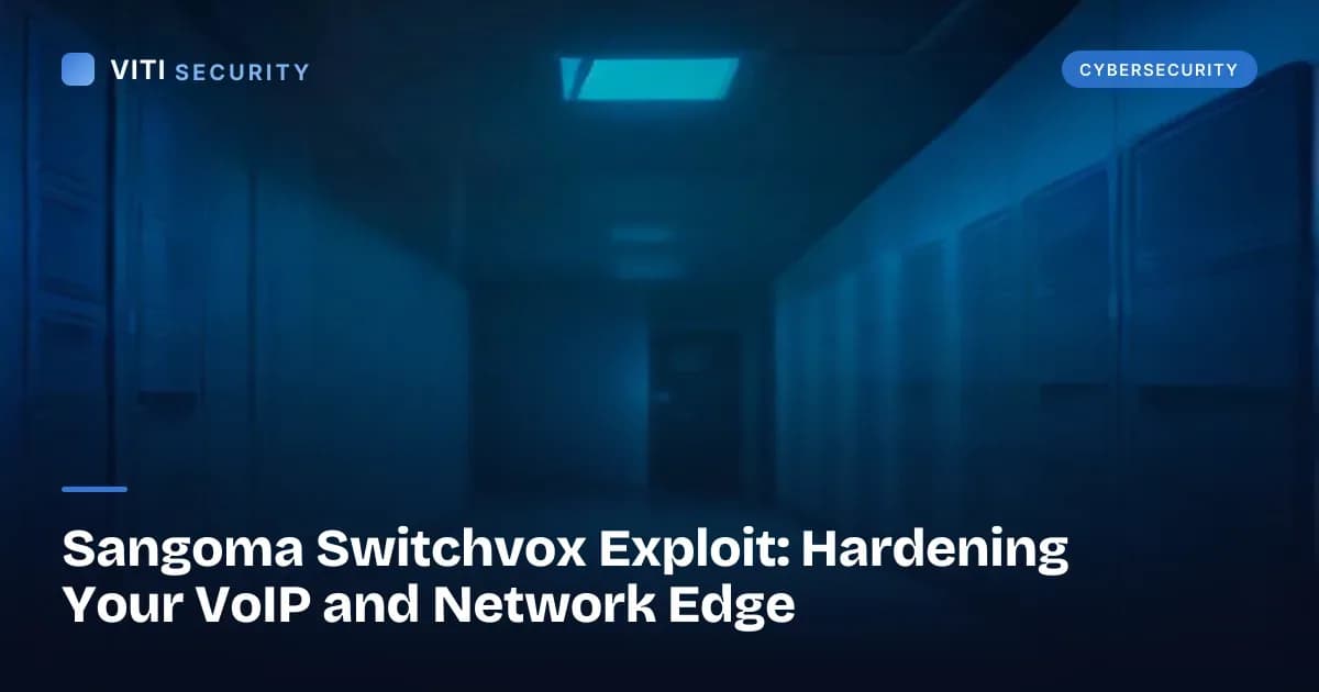 Sangoma Switchvox Exploit: Hardening Your VoIP and Network Edge - VITI Security