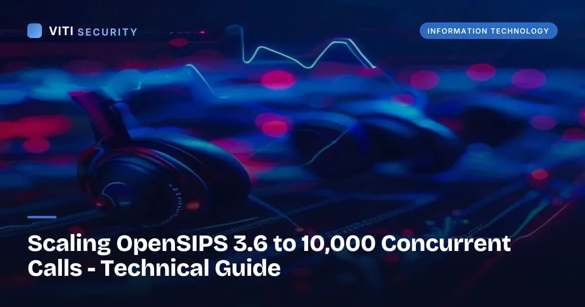 Scaling OpenSIPS 3.6 to 10,000 Concurrent Calls - Technical Guide - VITI Security