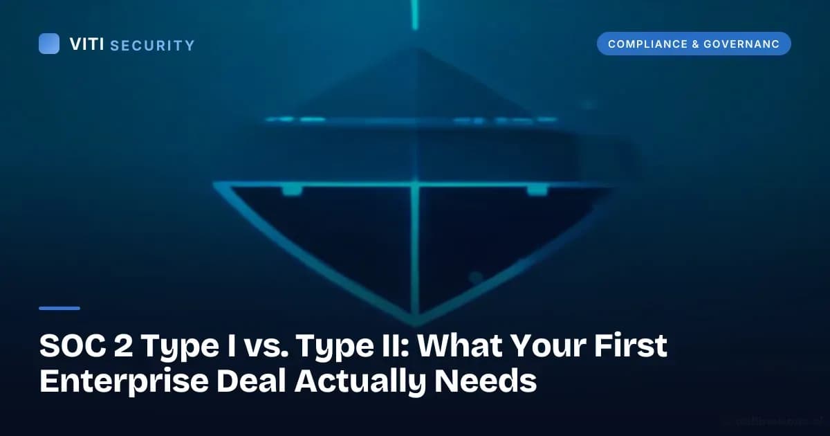 SOC 2 Type I vs. Type II: What Your First Enterprise Deal Actually Needs - VITI Security