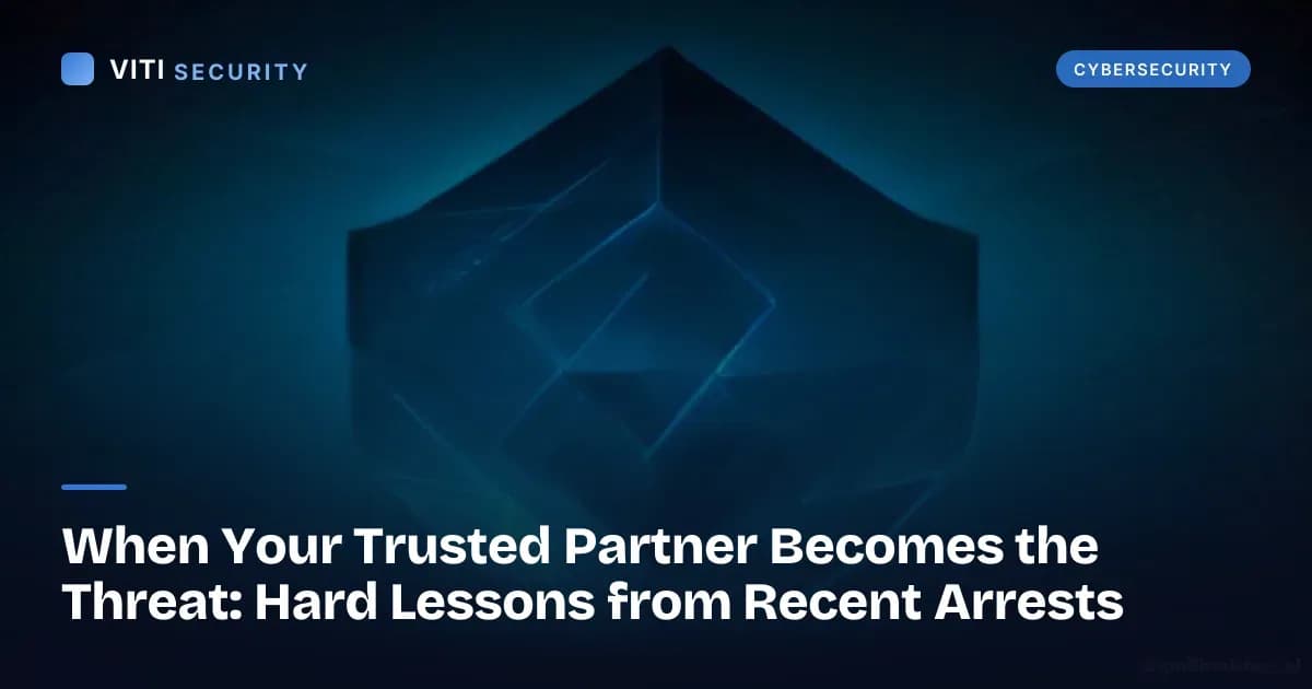 When Your Trusted Partner Becomes the Threat: Hard Lessons from Recent Arrests - VITI Security