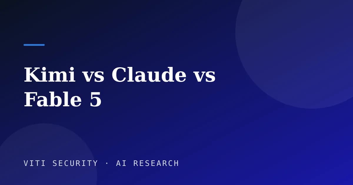 Kimi vs Claude vs Fable 5 - VITI Security