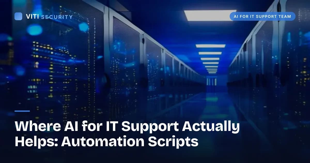 Where AI for IT Support Actually Helps: Automation Scripts - VITI Security