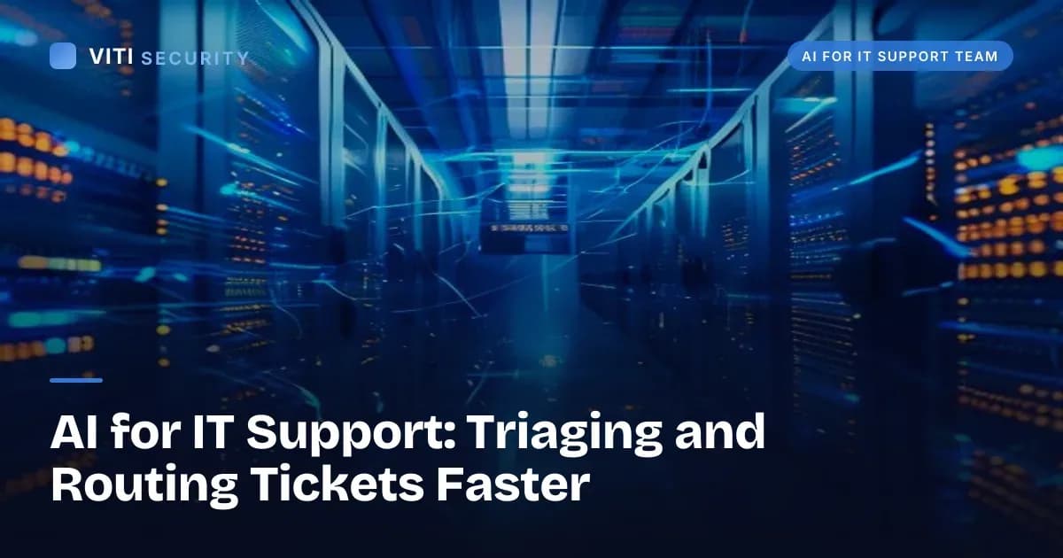 AI for IT Support: Triaging and Routing Tickets Faster - VITI Security