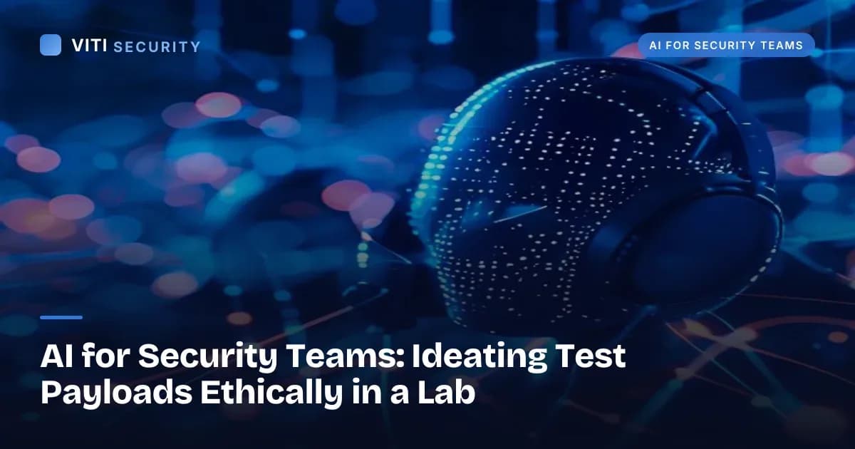 AI for Security Teams: Ideating Test Payloads Ethically in a Lab - VITI Security