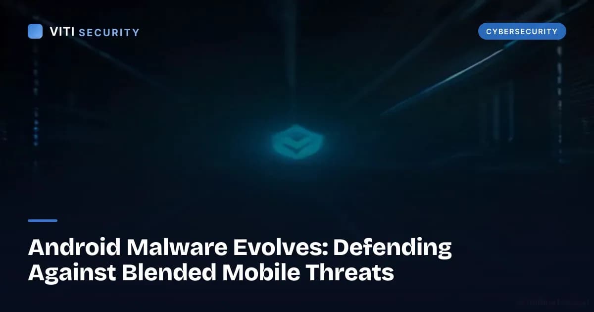 Android Malware Evolves: Defending Against Blended Mobile Threats - VITI Security