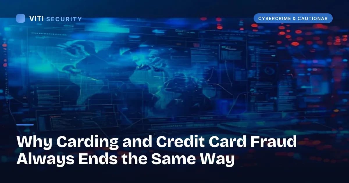 Why Carding and Credit Card Fraud Always Ends the Same Way - VITI Security