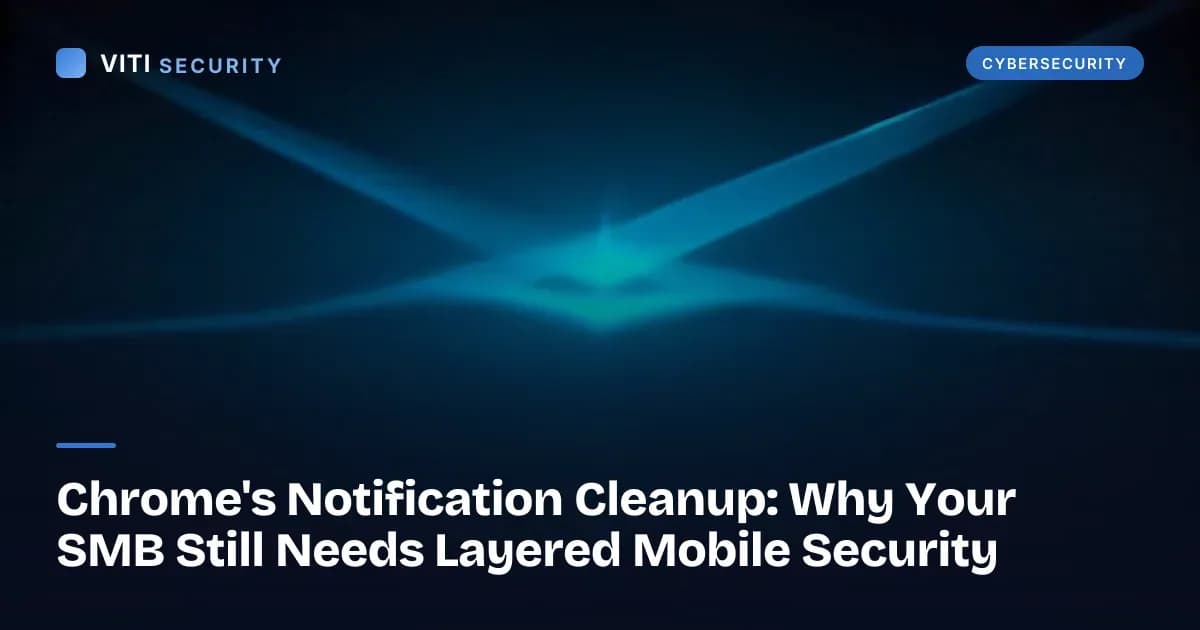Chrome's Notification Cleanup: Why Your SMB Still Needs Layered Mobile Security - VITI Security