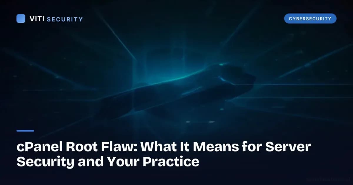 cPanel Root Flaw: What It Means for Server Security and Your Practice - VITI Security