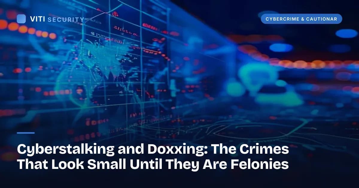 Cyberstalking and Doxxing: The Crimes That Look Small Until They Are Felonies - VITI Security