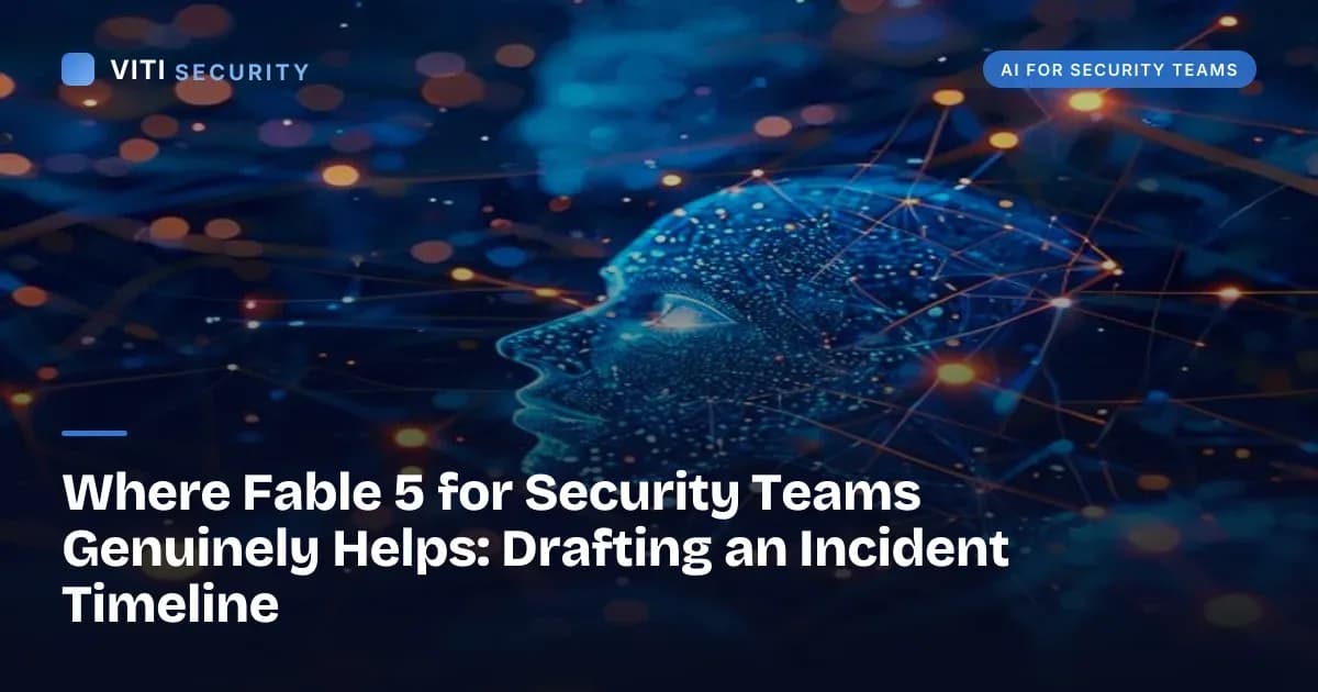 Where Fable 5 for Security Teams Genuinely Helps: Drafting an Incident Timeline - VITI Security