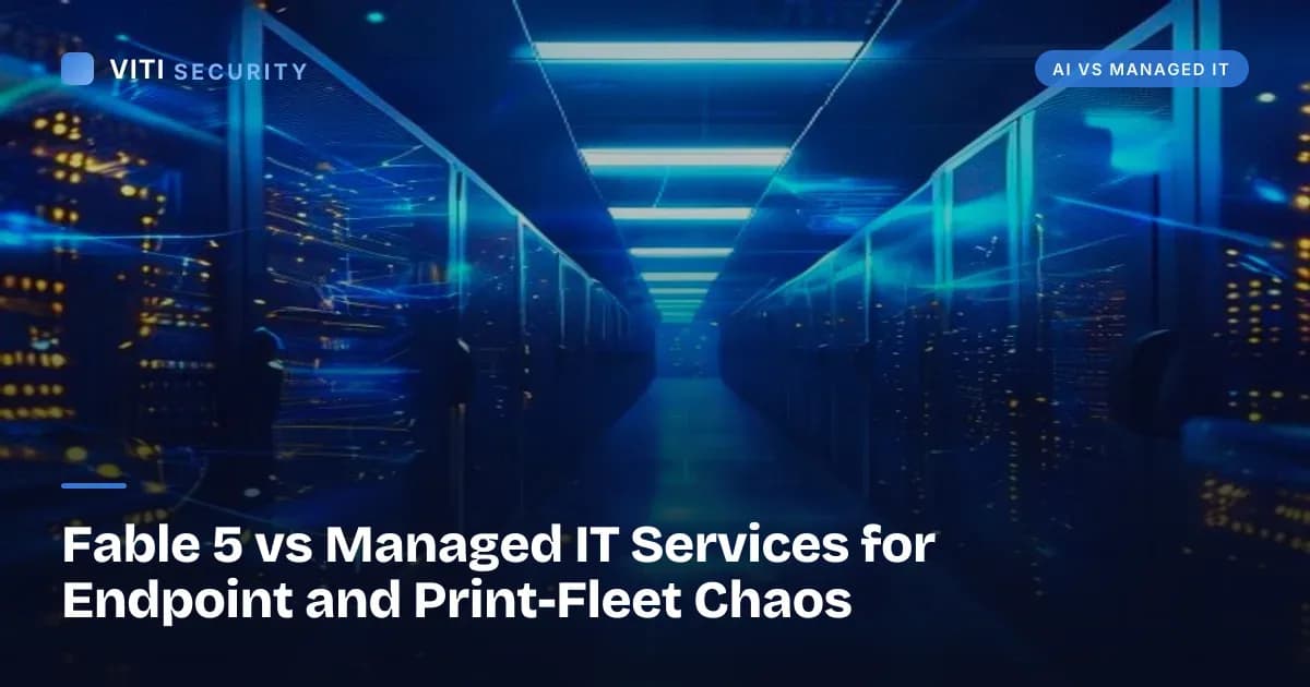 Fable 5 vs Managed IT Services for Endpoint and Print-Fleet Chaos - VITI Security