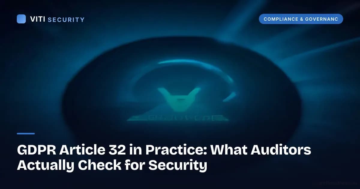 GDPR Article 32 in Practice: What Auditors Actually Check for Security - VITI Security