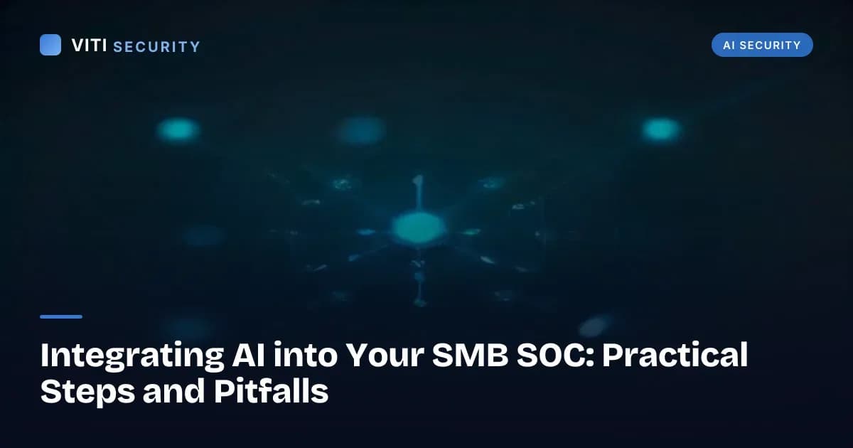 Integrating AI into Your SMB SOC: Practical Steps and Pitfalls - VITI Security