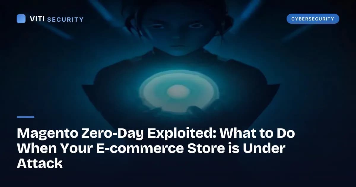 Magento Zero-Day Exploited: What to Do When Your E-commerce Store is Under Attack - VITI Security