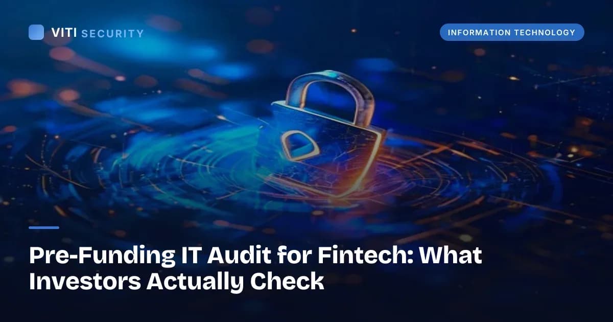Pre-Funding IT Audit for Fintech: What Investors Actually Check - VITI Security