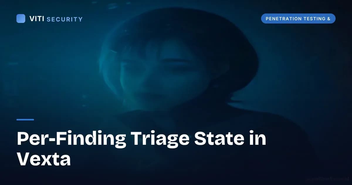 Per-Finding Triage State in Vexta - VITI Security