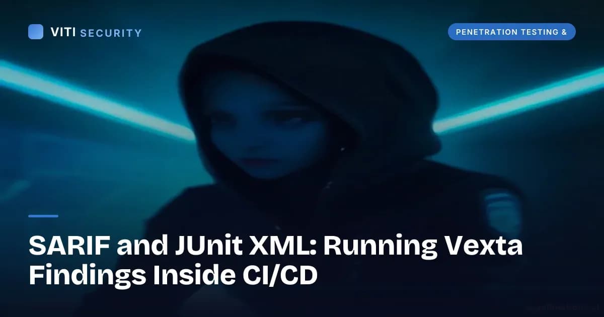 SARIF and JUnit XML: Running Vexta Findings Inside CI/CD - VITI Security