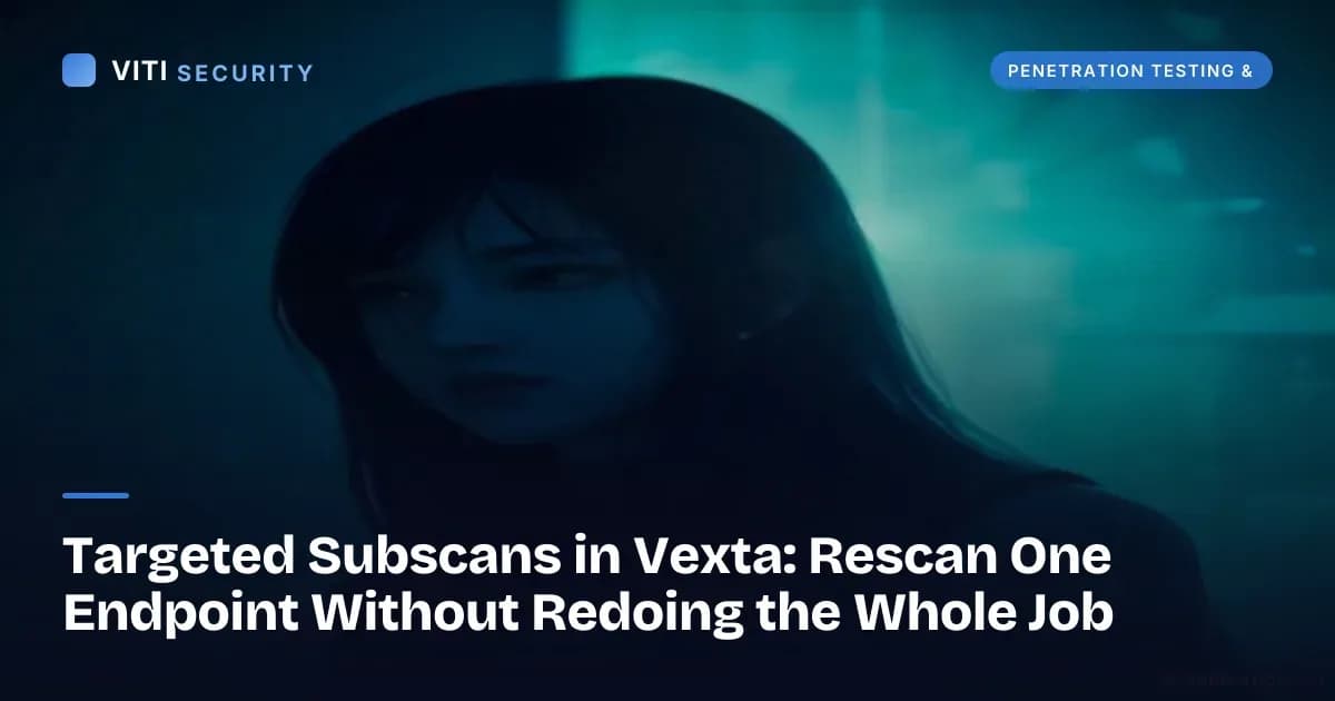 Targeted Subscans in Vexta: Rescan One Endpoint Without Redoing the Whole Job - VITI Security
