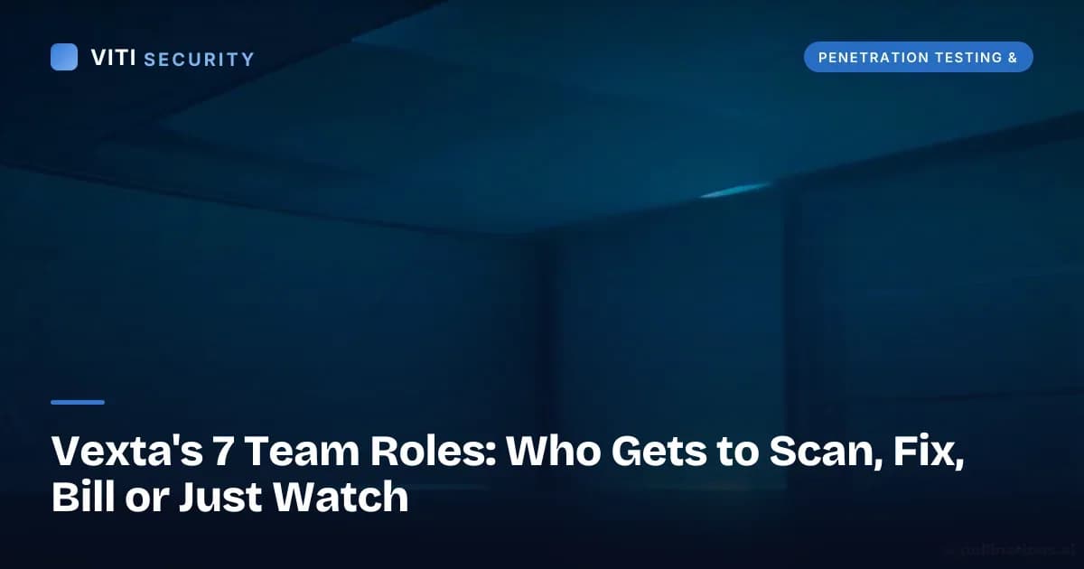 Vexta's 7 Team Roles: Who Gets to Scan, Fix, Bill or Just Watch - VITI Security