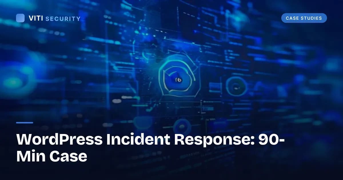WordPress Incident Response: 90-Min Case - VITI Security