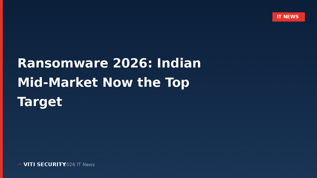 ransomware in India 2026 — Ransomware in 2026: Why Indian Mid-Market Firms Are Now the Top Target